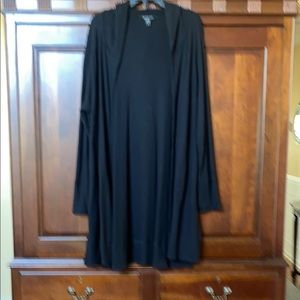 ATHLETA Black Open Front Cardigan with hood, in excellent condition